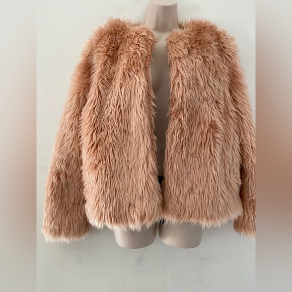 Women's pink faux fur winter Teddy Jacket size M - Picture 2 of 9